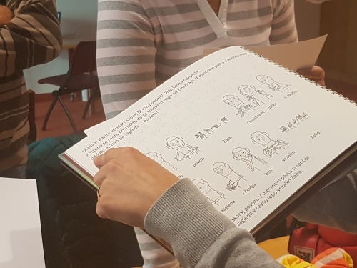 Spoznavanje brajice preko knjige Žiga špaget gre v širni svet