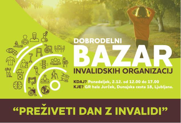 Vabljeni na Dobrodelni bazar invalidskih organizacij